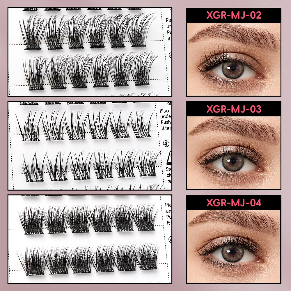 VIPUDA ciglia autoadesive riutilizzabili cluster fai da te senza colla per ciglia 3 secondi per indossare l\'estensione delle ciglia forniture di