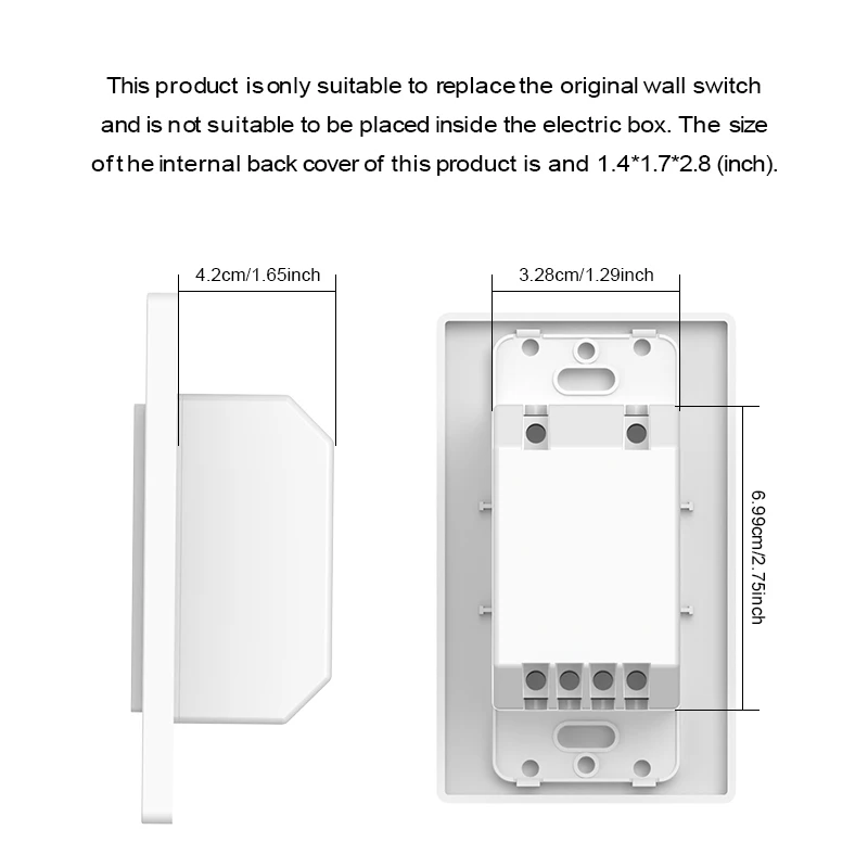 Matter WiFi Smart Light Switch 100-240V 1/2/3 Gang Neutral Wire Control Funktioniert mit Smart Life&Tuya App Alexa Google Home