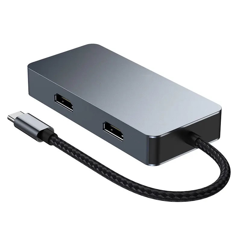 Dual HDMI Port USB C HUB To 4K HDMI Supports Same Screen Split Screen Mode With USB3.0 PD Charging USb Splitter For Macbook
