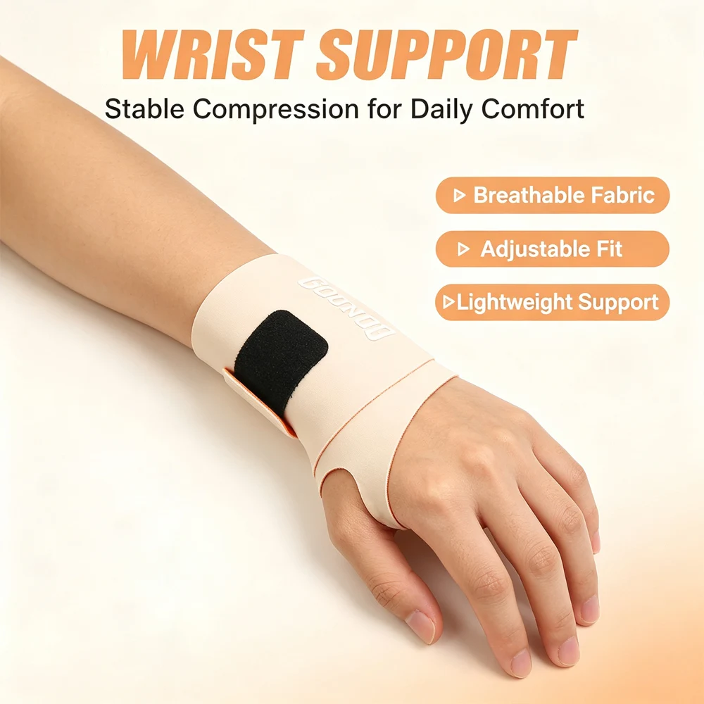 Wrist Support Band with Stabilizing Strap for TFCC, Tendonitis, Joint Weakness, Repetitive Strain, Secure Wrap for Men Women