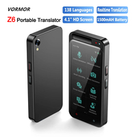 Vormor Z6 Translator Portable 4.1 Inches AI Voice Translator 138 Multiple Languages Voice Text Translation Offline For Travel