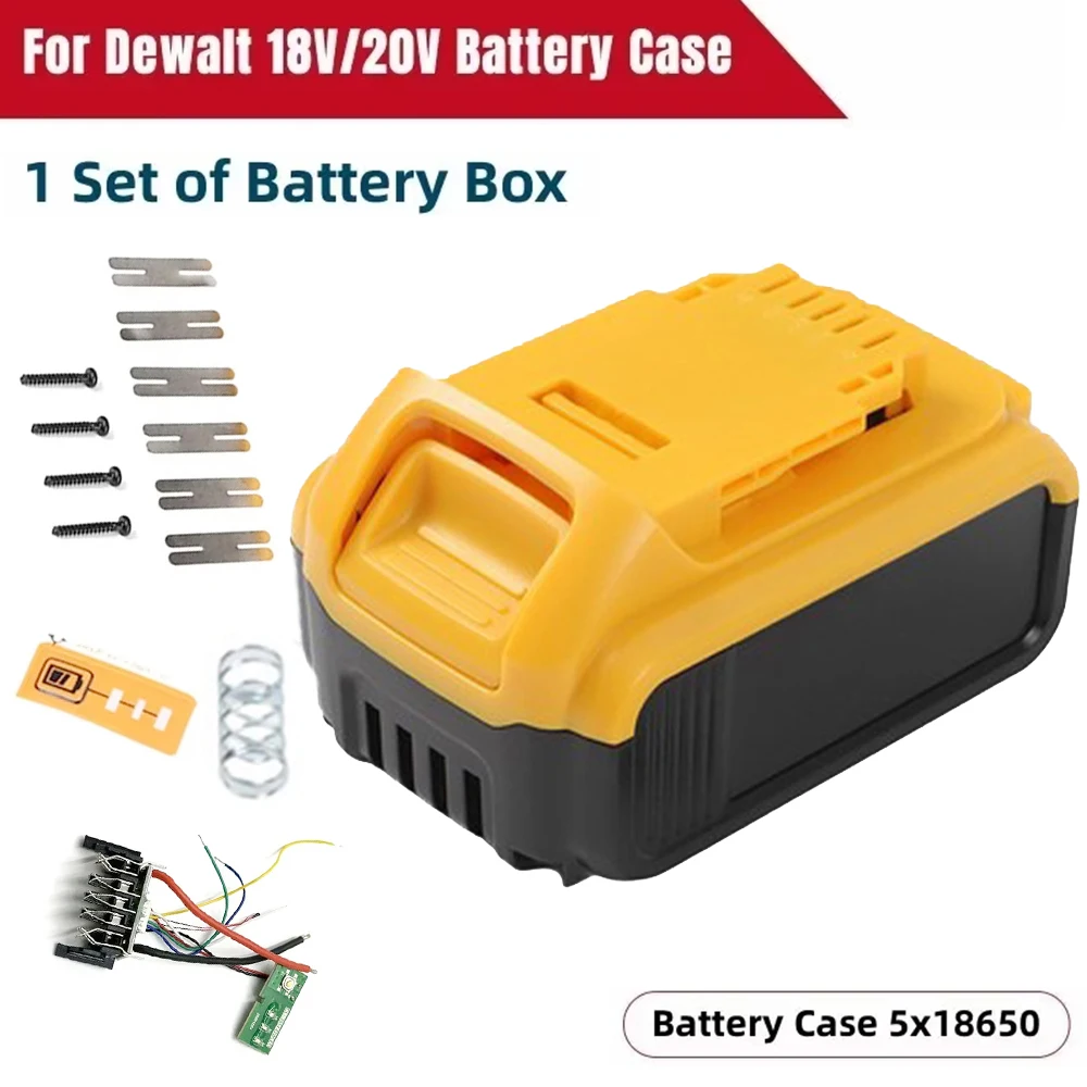 

5 X 18650 Li-ion Battery Case Charge Protection Circuit Board PCB 18V 20V Baterry for Dewalt DCB183 DCB200 Li-ion Battery Case