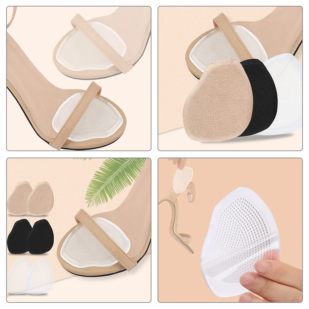 

3Pairs Forefoot Pads High Heel Pads Breathable Anti-Slip Shoe Cushions Soft Insole Inserts for Women High Heels Forefoot Insoles