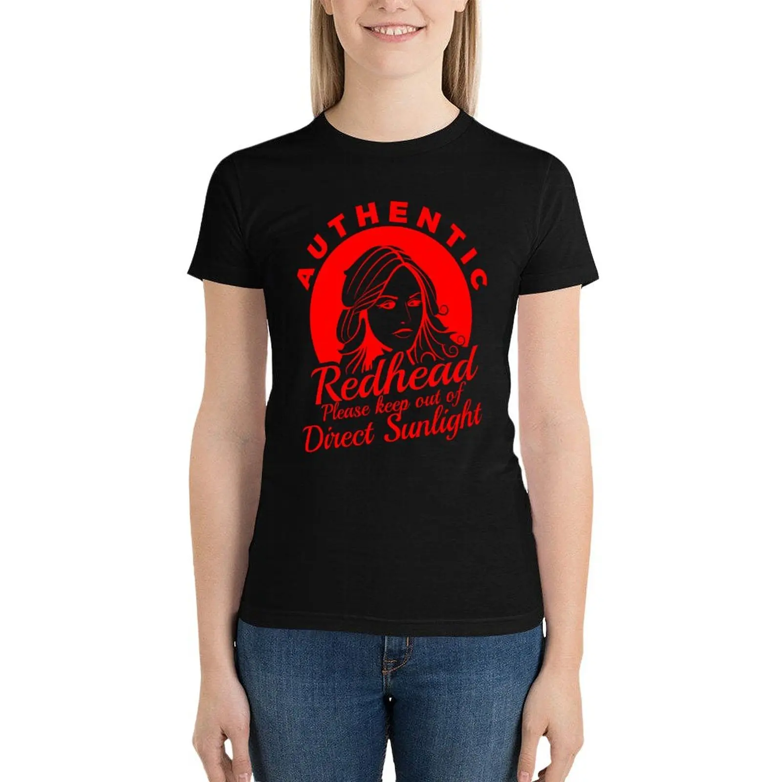 Funny True Authentic Redhead Ginger Red Hair Keep Our Of Direct Sunlight T-Shirt graphics womans clothing