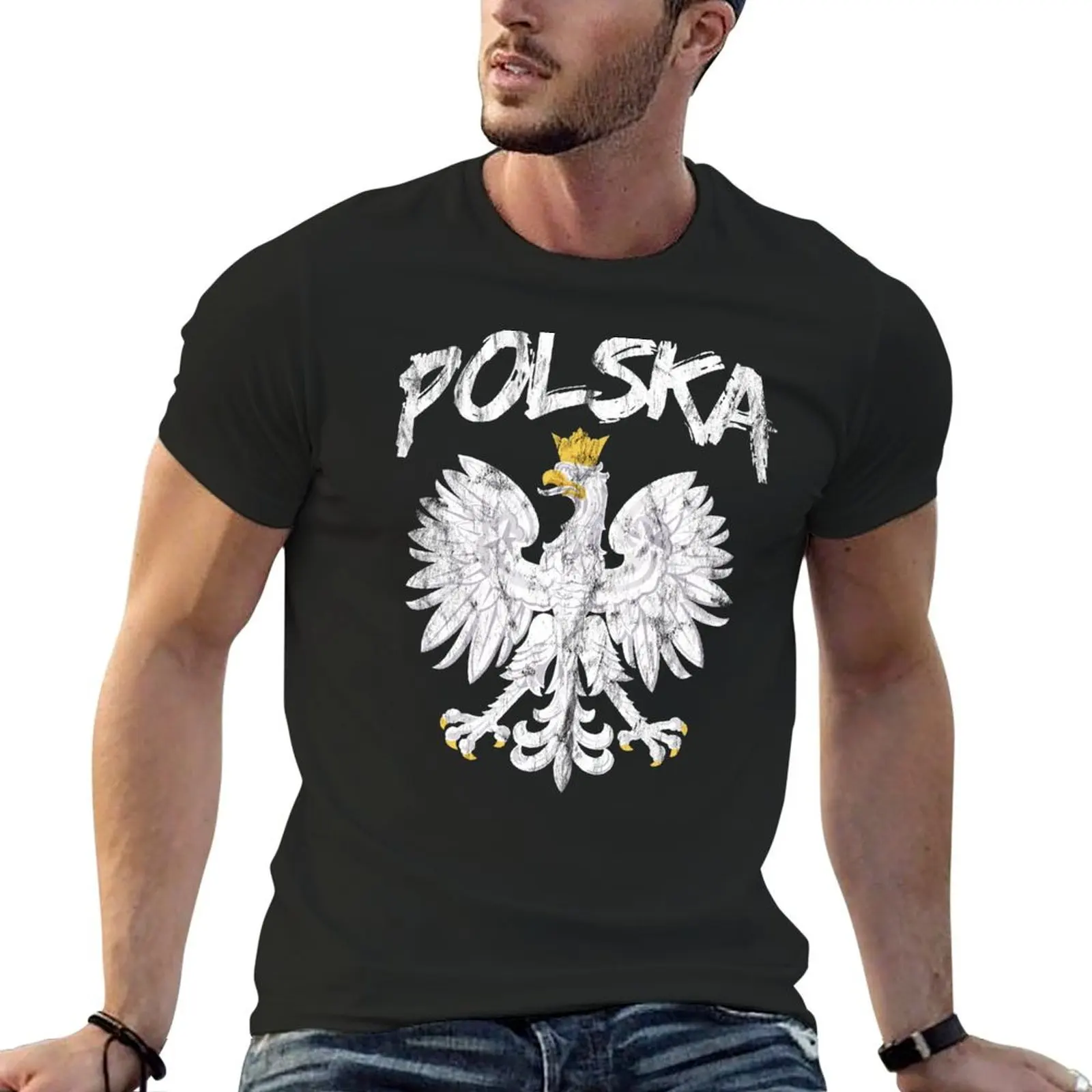 Polska Poland Polen Eagle Proud Design Vintage Grunge T-Shirt plain vintage anime shirt oversized graphic tee outfits for men