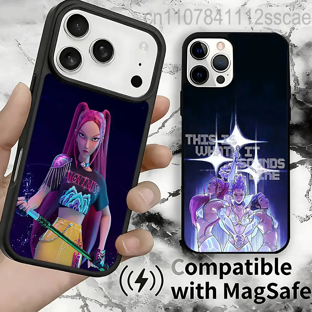 

KPop D-Demon H-Hunters Case For iPhone 17,16,15,14,13,12,11,Pro,Max,Plus,Mini,SE4,E Magnetic Magsafe Wireless Charging