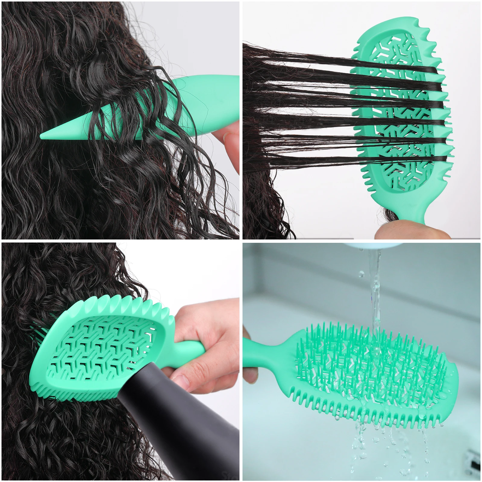 

1 piece anti-static tangled hair comb hair massage brush hollow out curly hair brush hair salonhair salon tools