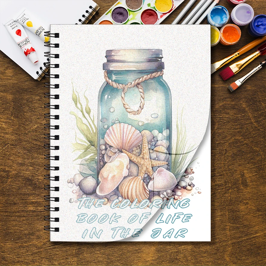 Libro da colorare - 8,3 x 11,2 pollici Libro da colorare Bottle of Life da 32 pagine - Regalo ideale per la famiglia o gli amici