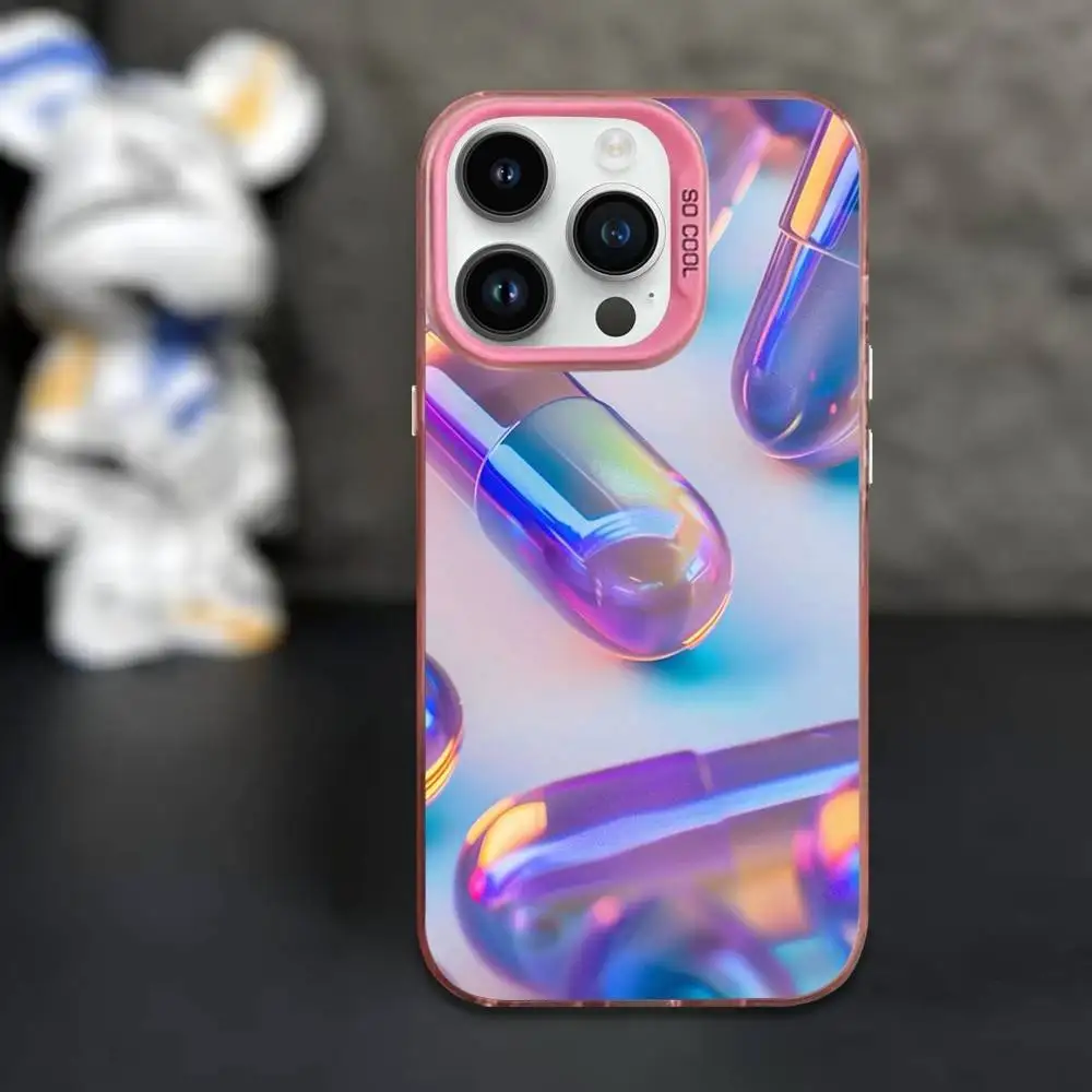 حافظة هاتف باللون الوردي المبهر لهواتف iPhone 16,15,14,13,12,11,Mini,Pro,XS,SE,MAX غطاء سيليكون وردي غير لامع #2