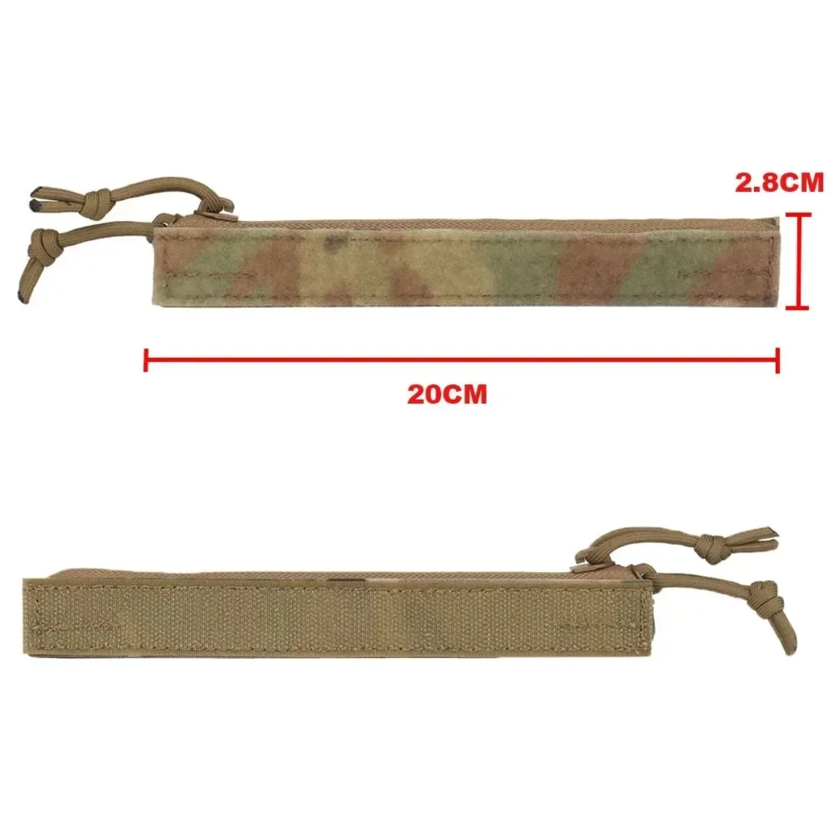 Tactical Admin Pocket Zipper Insert Hook and Loop Attachment Zip Closure for Admin Pouch Standard MBAV Crye AVS Plate