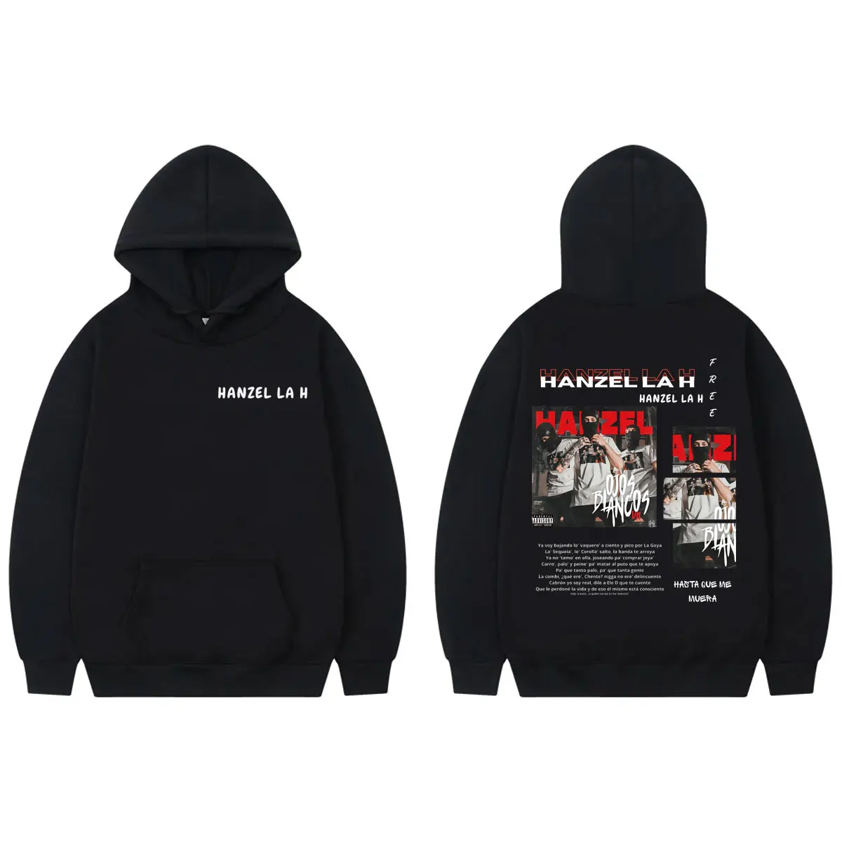 

Rapper Hanzel La H Album Merch Hoodies Men Women Clothing Fashion Hip Hop Pullovers High Quality Fleece Long Sleeve Sweatshirts