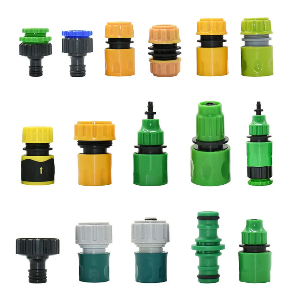 1/4 3/8 1/2 3/4 1 Inch Garden Hose Quick Connector Stop Water Connector Garden Irrigation Water Coupler Watering Pipe Fitting