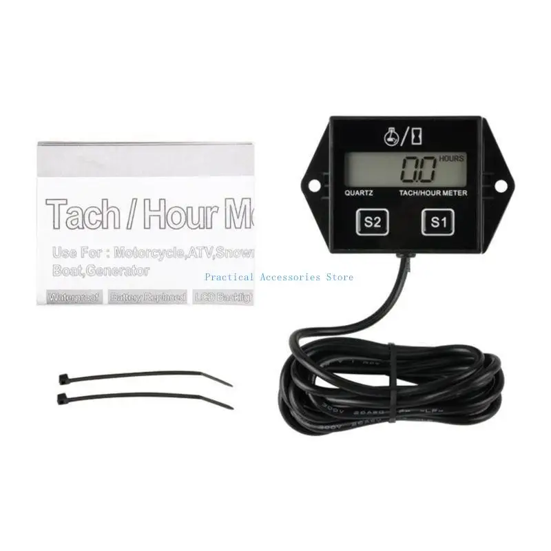 Medidor rpm u75e com tela lcd, medidor e tacômetro para carro e motocicleta