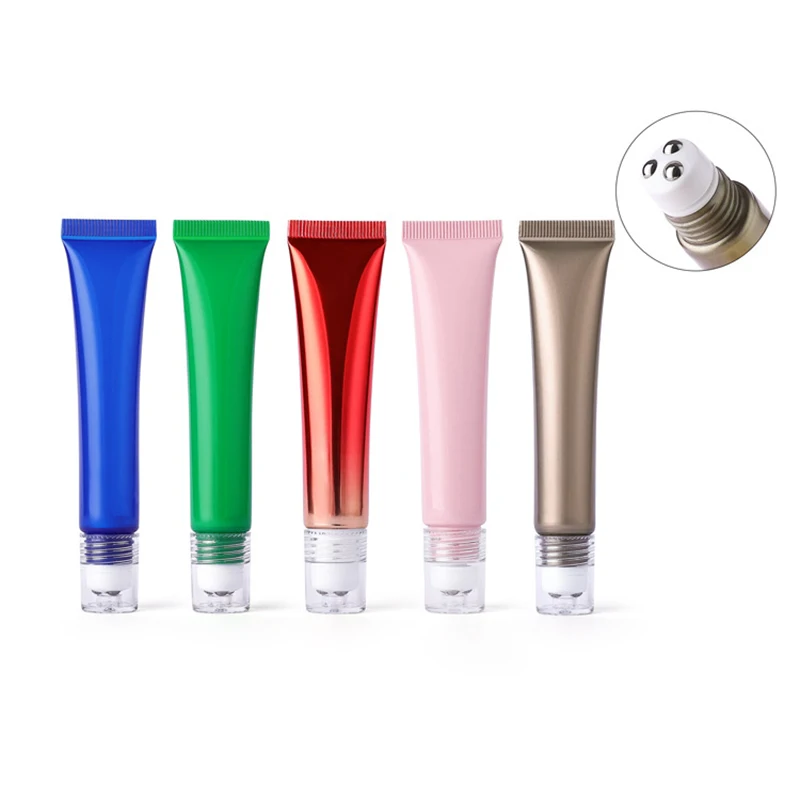 1Pcs 20 ML Essential Oil Bottles Roll on Stainless Steel Roller Ball Massage Eye Cream Perfume Refillable Empty Bottle Container