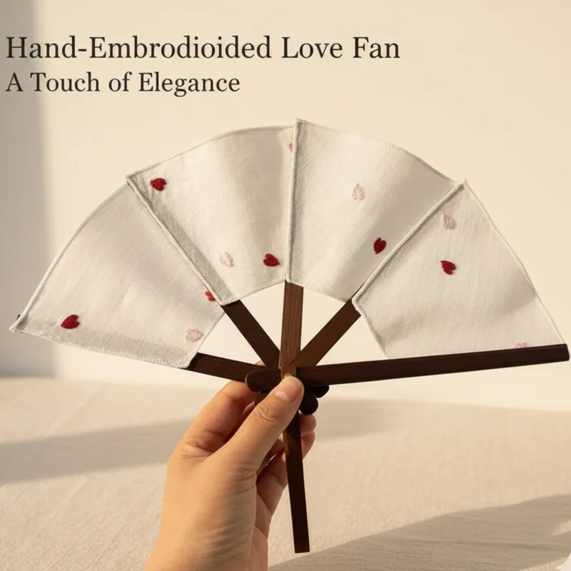 

Irregular Frayed Edge Folding Fan Wooden Hand Fan Vintage Floral Jacquard Wedding Bridesmaid Fan Summer Cooling Photo Prop Gift