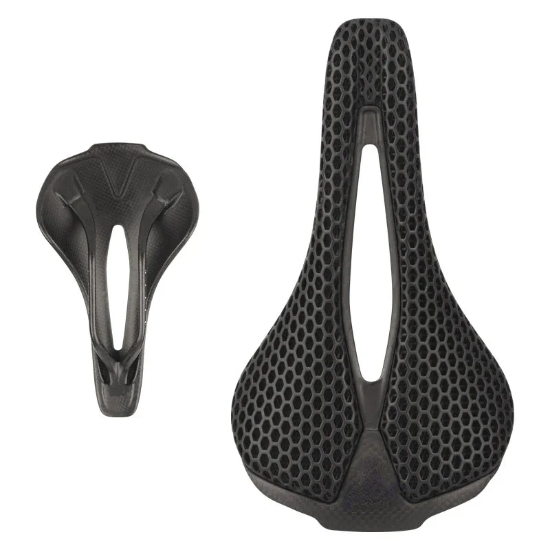 Carbon fiber 3D printed seat cushion for mountain bikes, road bikes, ultra light, comfortable, breathable riding seat cushion