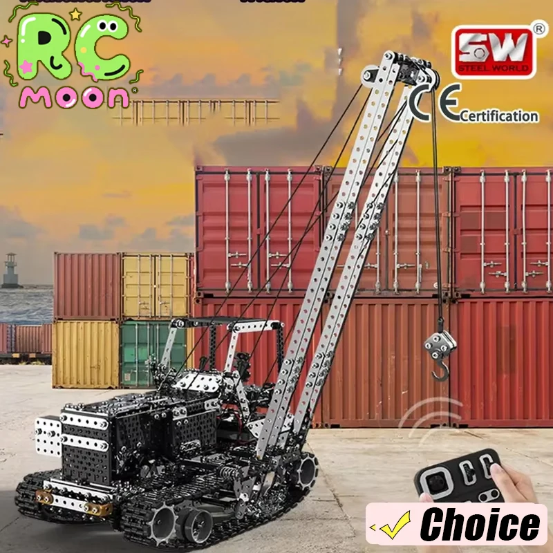 

Metal Remote Control Crane Strong Load-Bearing Capacity DIY Indoor Outdoor Assembly Car Toys Christmas/Halloween Gifts For Boys