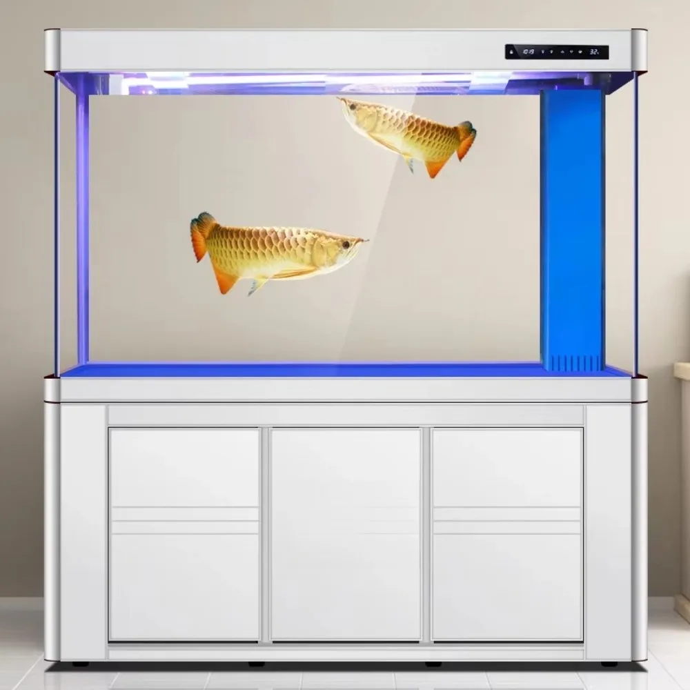 

Rectangle Fish Tank Eco-Friendly Glass Aquaculture Tank for Indoor Fish Farm 25W Power for Living Room