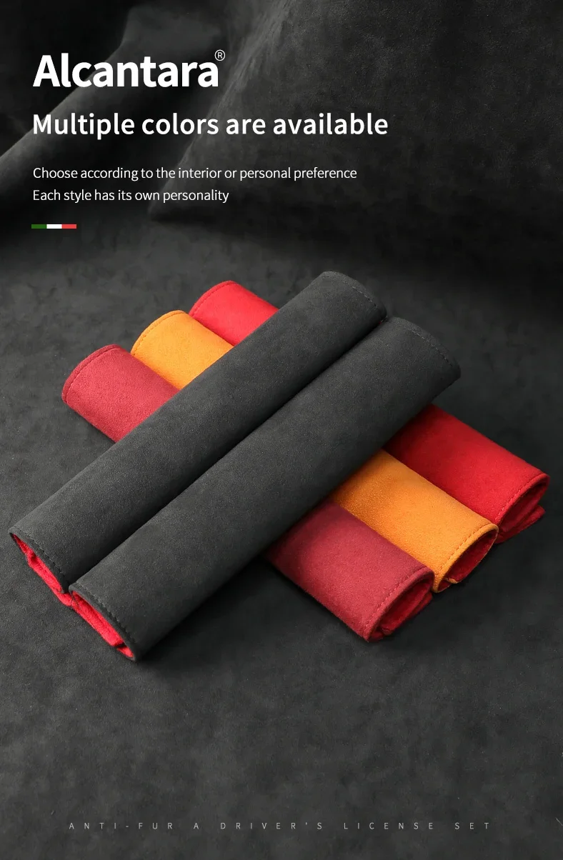 For Porsche Mazda Seat CUPRA Car Soft Seat Belt Cover Universal Alcantara Plush Safety Belts Shoulder Auto Interior Accessories