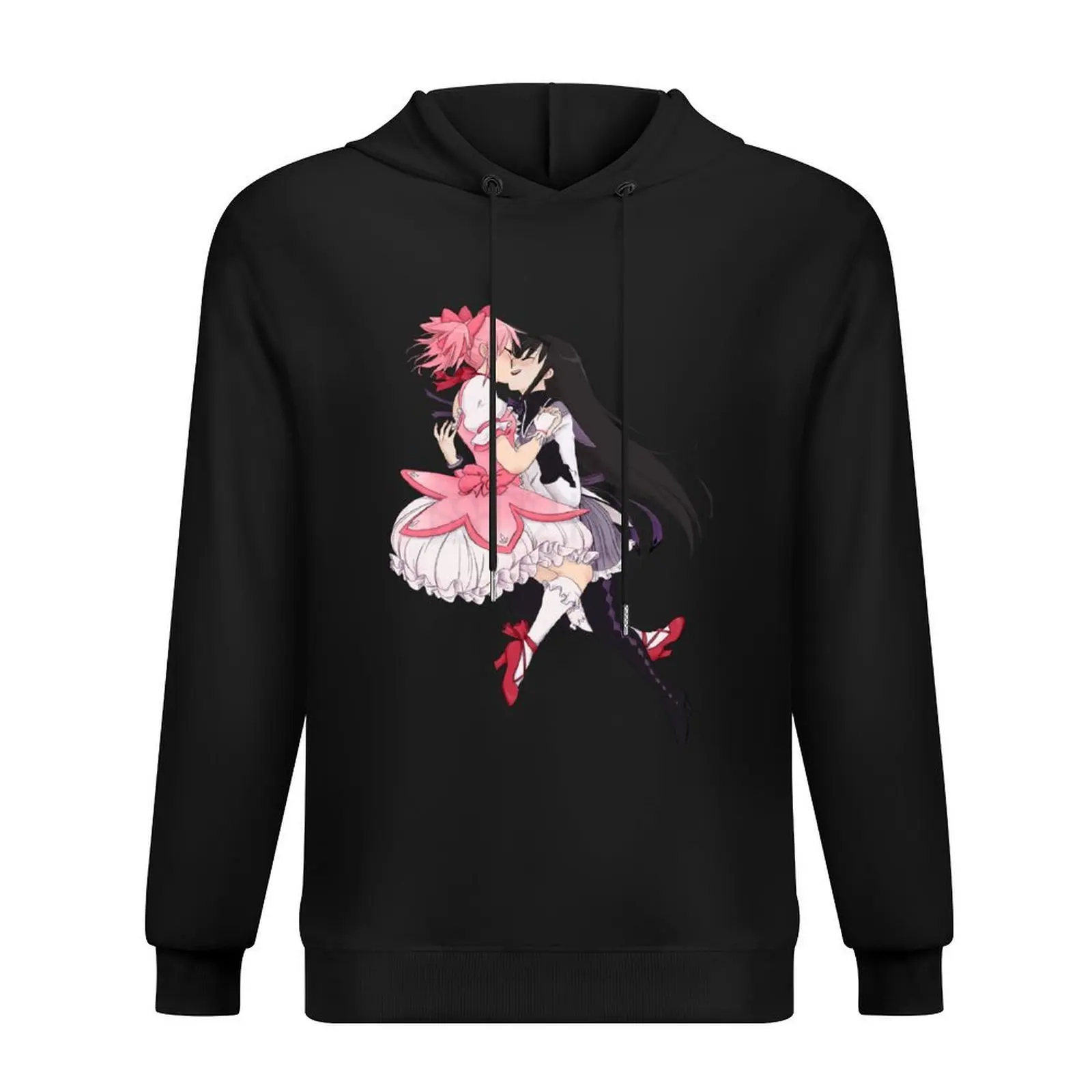 معطف رجالي بغطاء للرأس من Madoka Magica Madoka and Homura طقم قميص رجالي ملابس أنيمي بغطاء للرأس للرجال
