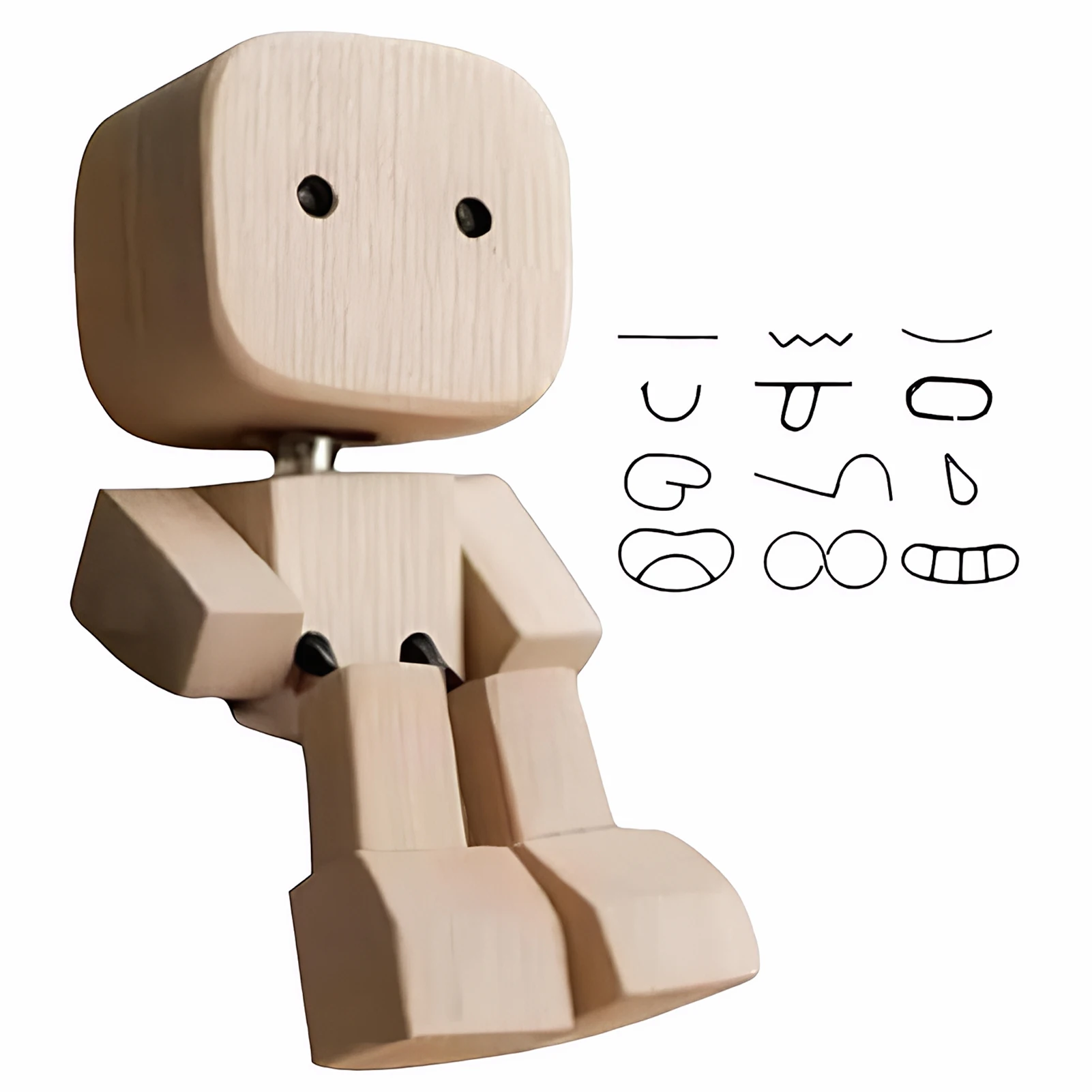 

Деревянная фигурка куклы с магнитными аксессуарами и захватывающими ножками, встряхивающая деревянная фигурка человека