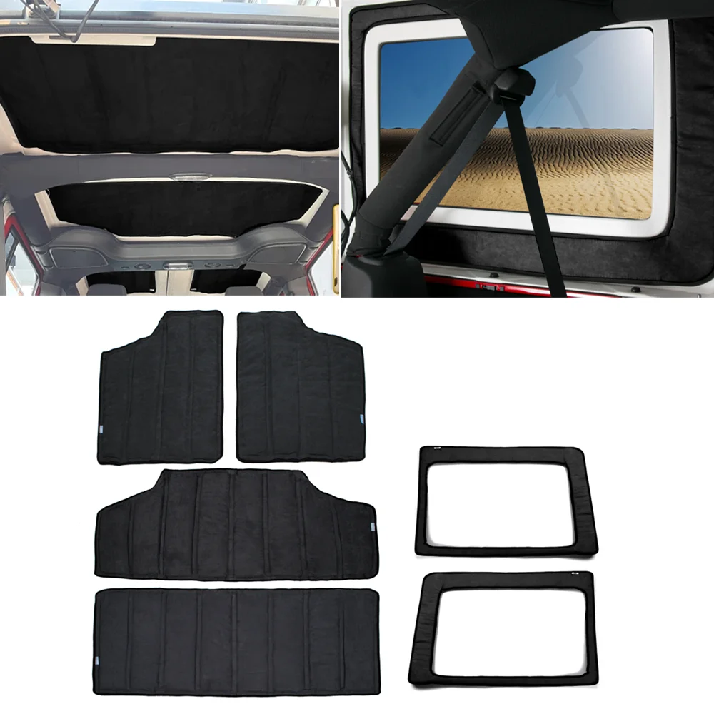 

Roof/Rear Window Heat Insulation Cotton Pad Hardtop Headliner Sound Deadener Mat Cover for Jeep Wrangler JK JL TJ Accessories