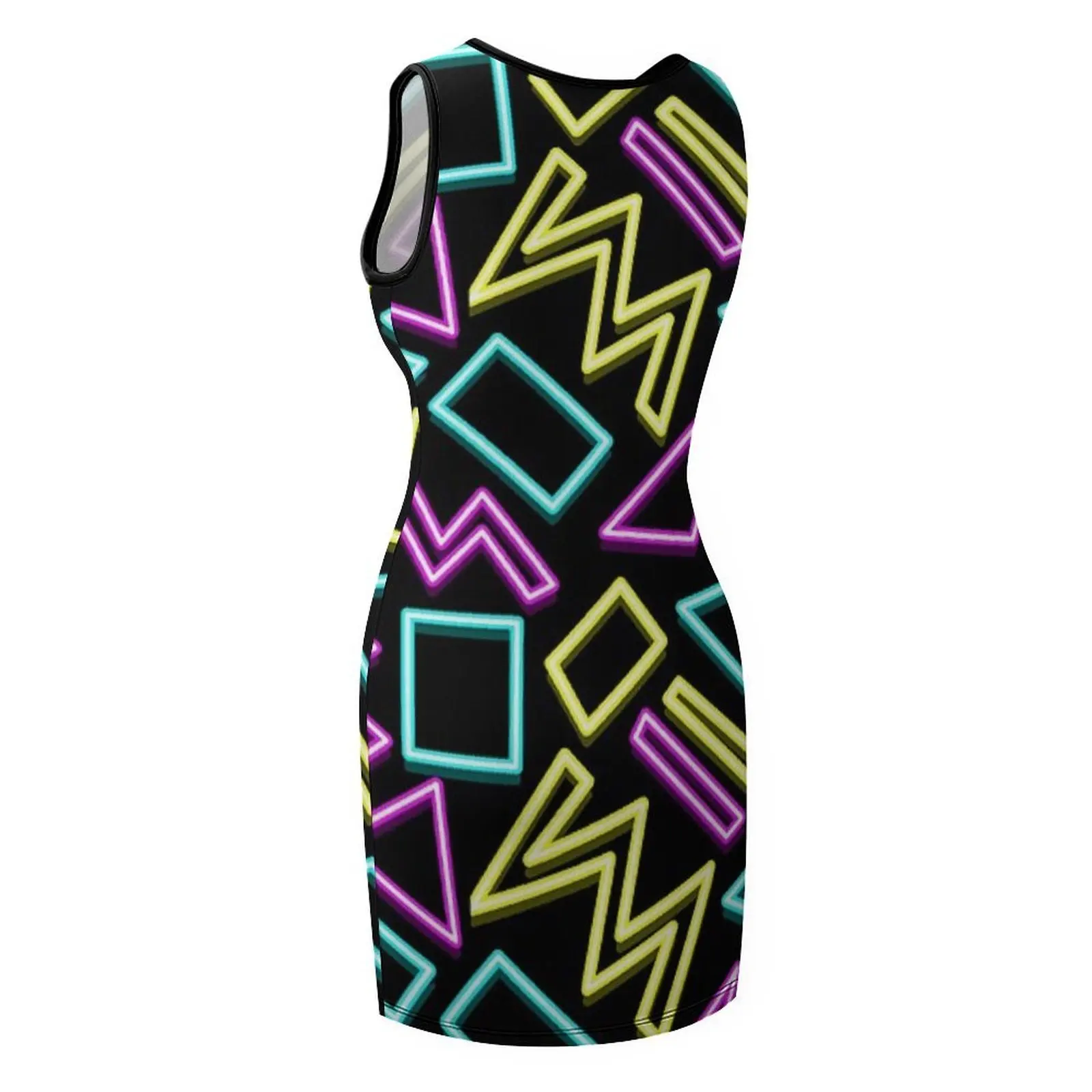 Robe d'été sans manches néon des années 80, robes élégantes pour femmes, vêtements pour mariage, 2025