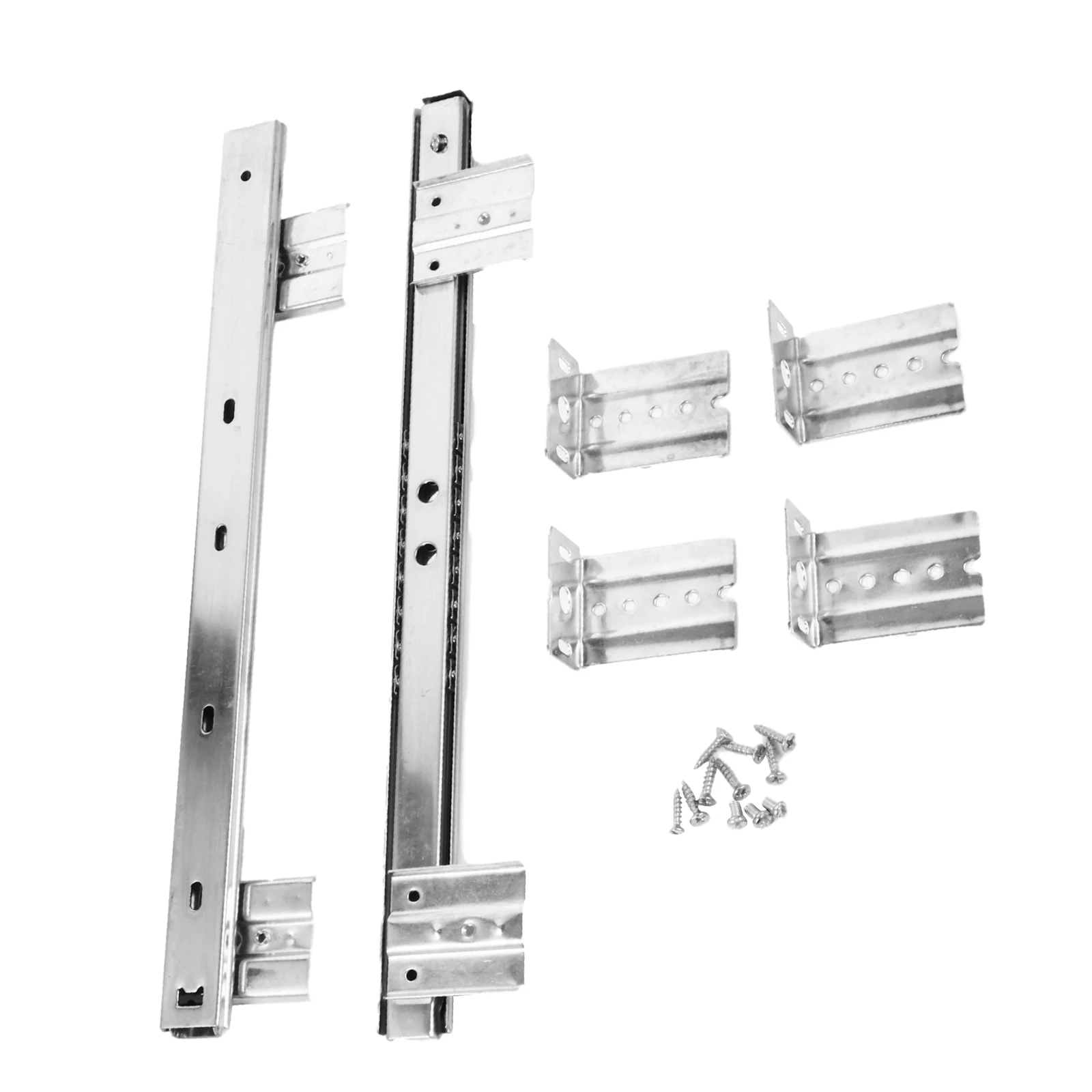 

Keyboard Rails Height Adjustable Computer Desk Drawer Slide Track Tray Pre Installed Durable Soft Close Continuous Bearings