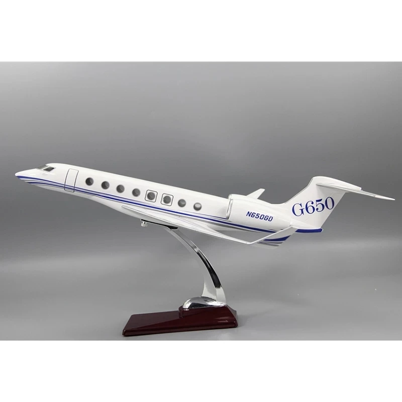 Model Jet Airplane, 47CM Gulfstream g650 Plane Model Resin Aircraft Model for Adults Collectible Airplane Models Office Desktop