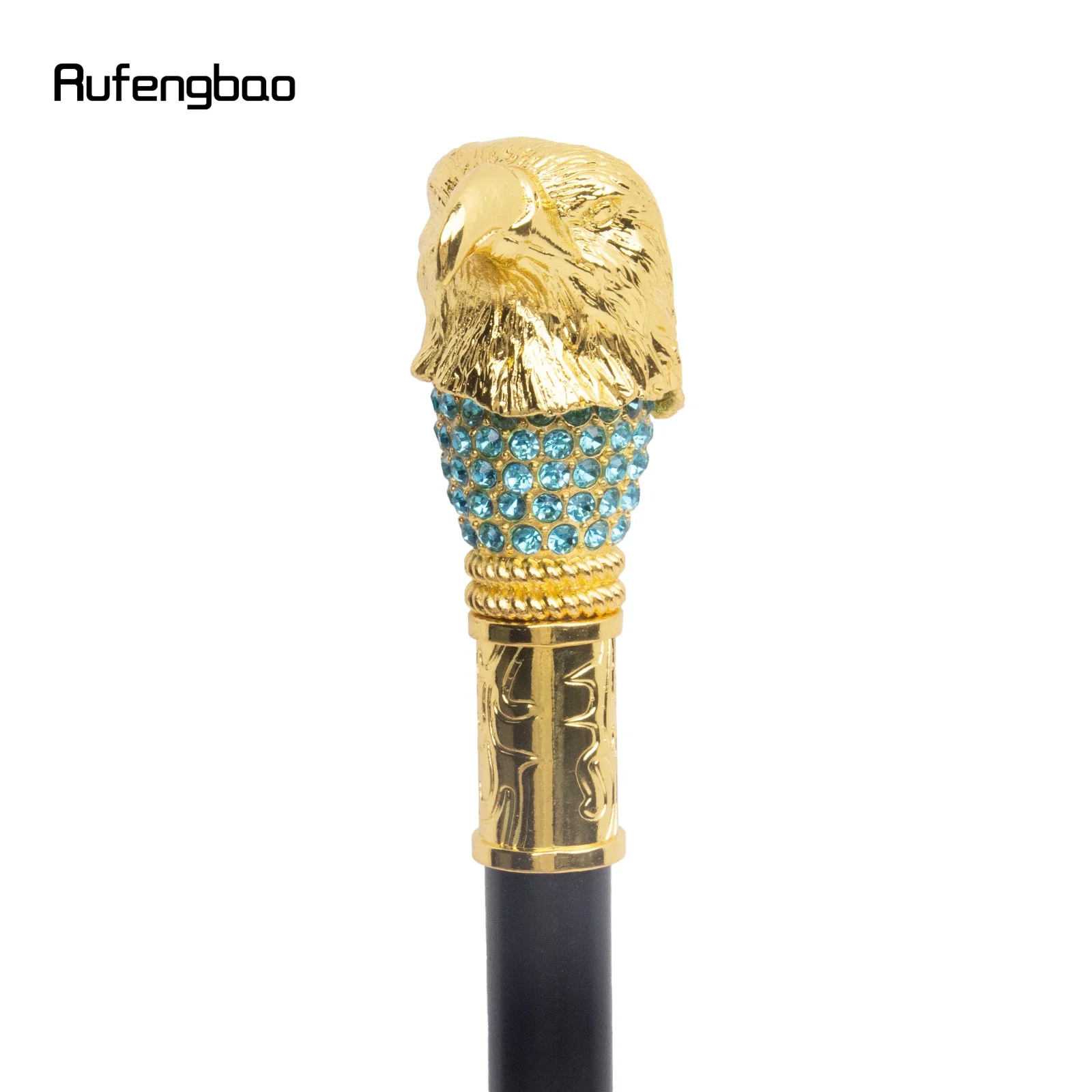 Golden Green Eagle Head Fashion Walking Stick bastone decorativo Cospaly Vintage Party bastone da passeggio alla moda Crosier 92cm