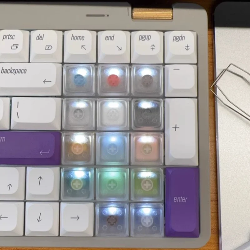 Kaihu teclas de eixo baixo 20 peças 1350 cruz 1353 teclas choc keycap kaihua v1v2 teclas ultrafinas teclado mecânico