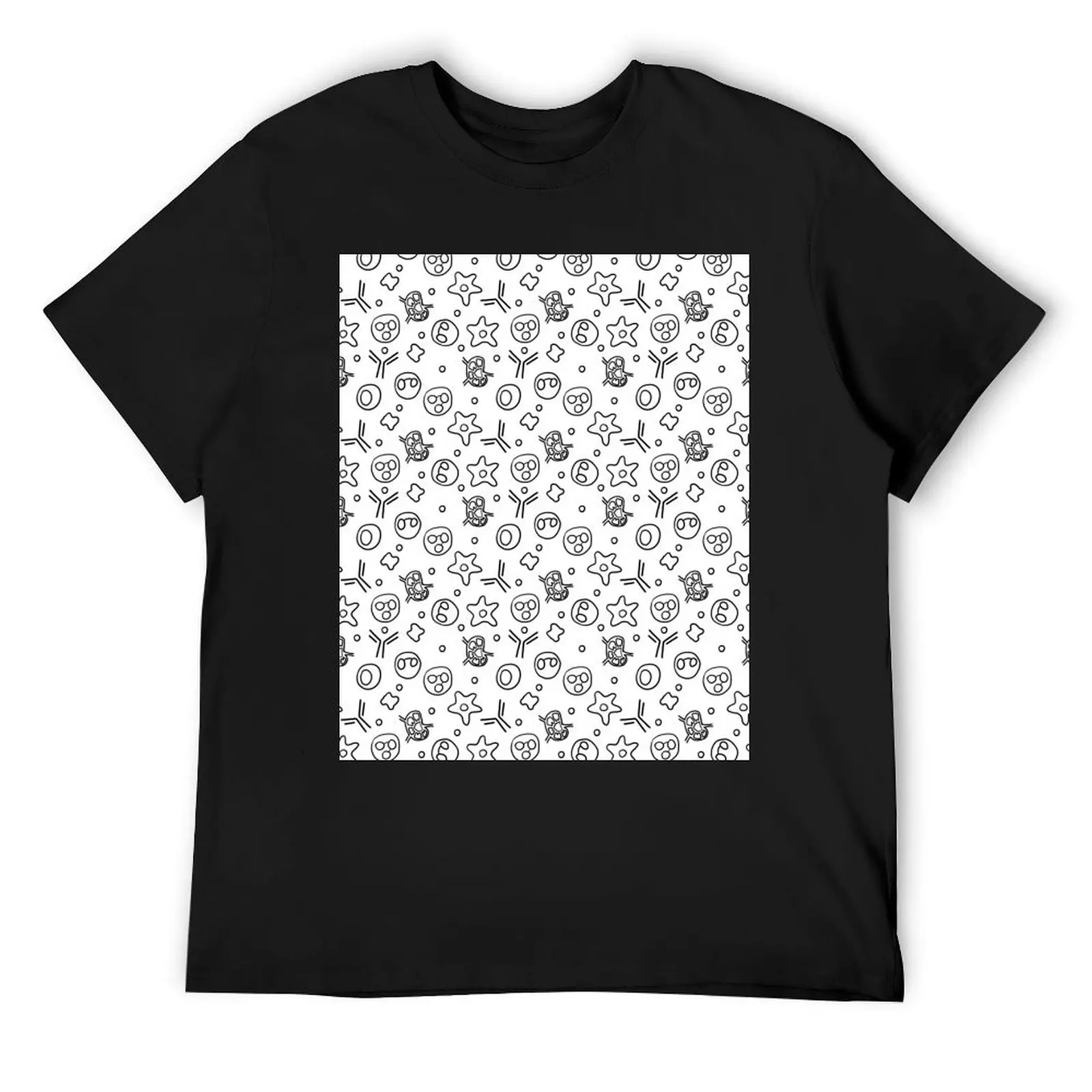 

Immune Cells - Black and White T-Shirt korean fashion sweat shirts graphic mens clothing
