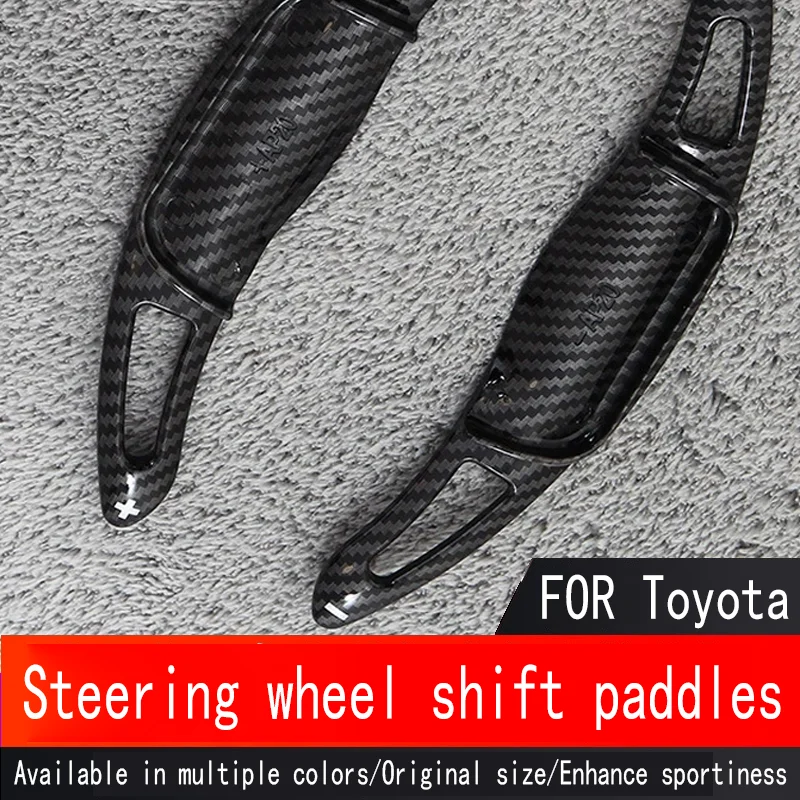 

FOR Toyota Steering wheel paddles Camry Corolla Avalon Car shift paddles Automotive interior modification Carbon fiber pattern