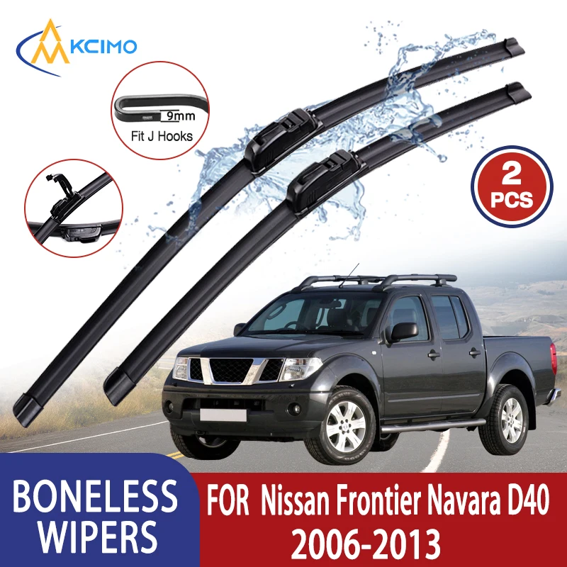 

Kcimo для Nissan Frontier Navara D40, автомобильный дворник U-типа, мягкий резиновый бескостный дворник HD, тихий прочный автомобильный дворник 24 "+ 19"