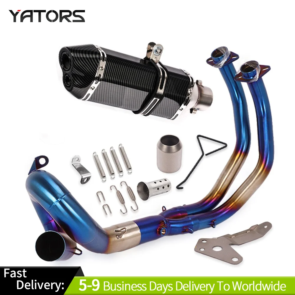 

For Yamaha MT-07 FZ07 Exhaust Pipe Slip-on 51mm Muffler System Front Link Pipe Exhaust Systems