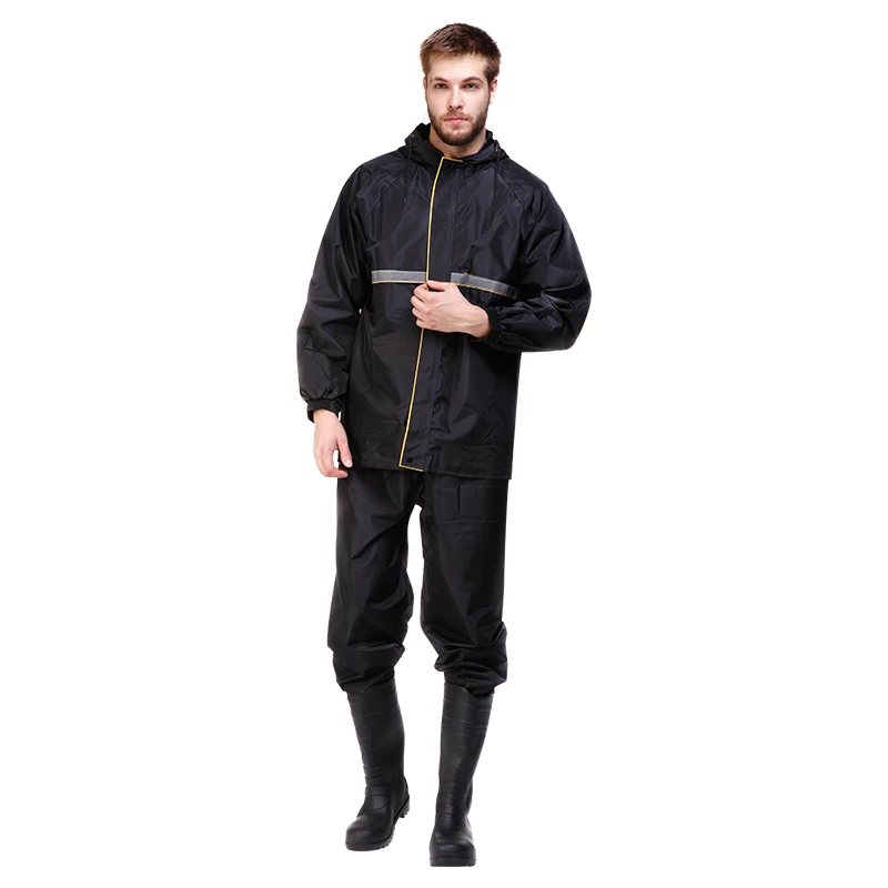 Rain Necessities Classic All-Sport Waterproof Breathable Rain Suit Thicken Outdoor Working Raincoat Clothes Pants Set For Adult