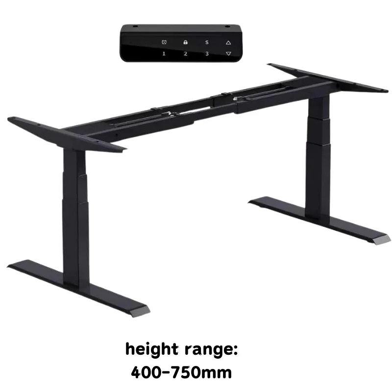 Luxo ergonômico inteligente sentar levante-se mesas de mesa duplo motor sentar suporte elétrico altura ajustável quadro de mesa