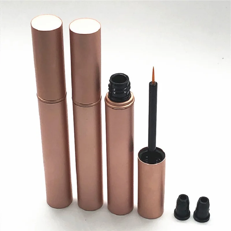 4ML Metal Eyelash Eyeliner Brush Bottles Aluminum Containers Rose Gold Tube DIY Makeup Tools Refillable Empty Mascara Tubes