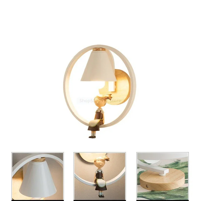 Nordic Modern Iron LED Wall Lamps Creative Personality Art Lamp Living Room Bedroom Bedside Aisle Hotel Restuarant Wall Lights