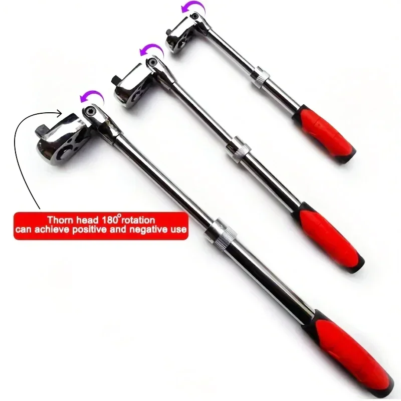 Hot Sale Multifunctional Hand Tool Telescopic 72 Teeth 1/4 3/8 1/2 Inch Drive Quick Released Ratchet Wrench with Adjustable Head