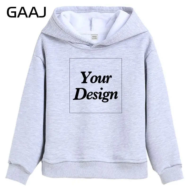 Premium Custom Kids Hoodie 100% Cotton Sweatshirts Print Your Design Text Picture Toddler Boy Girl Thick Fleece Clothing 400gsm