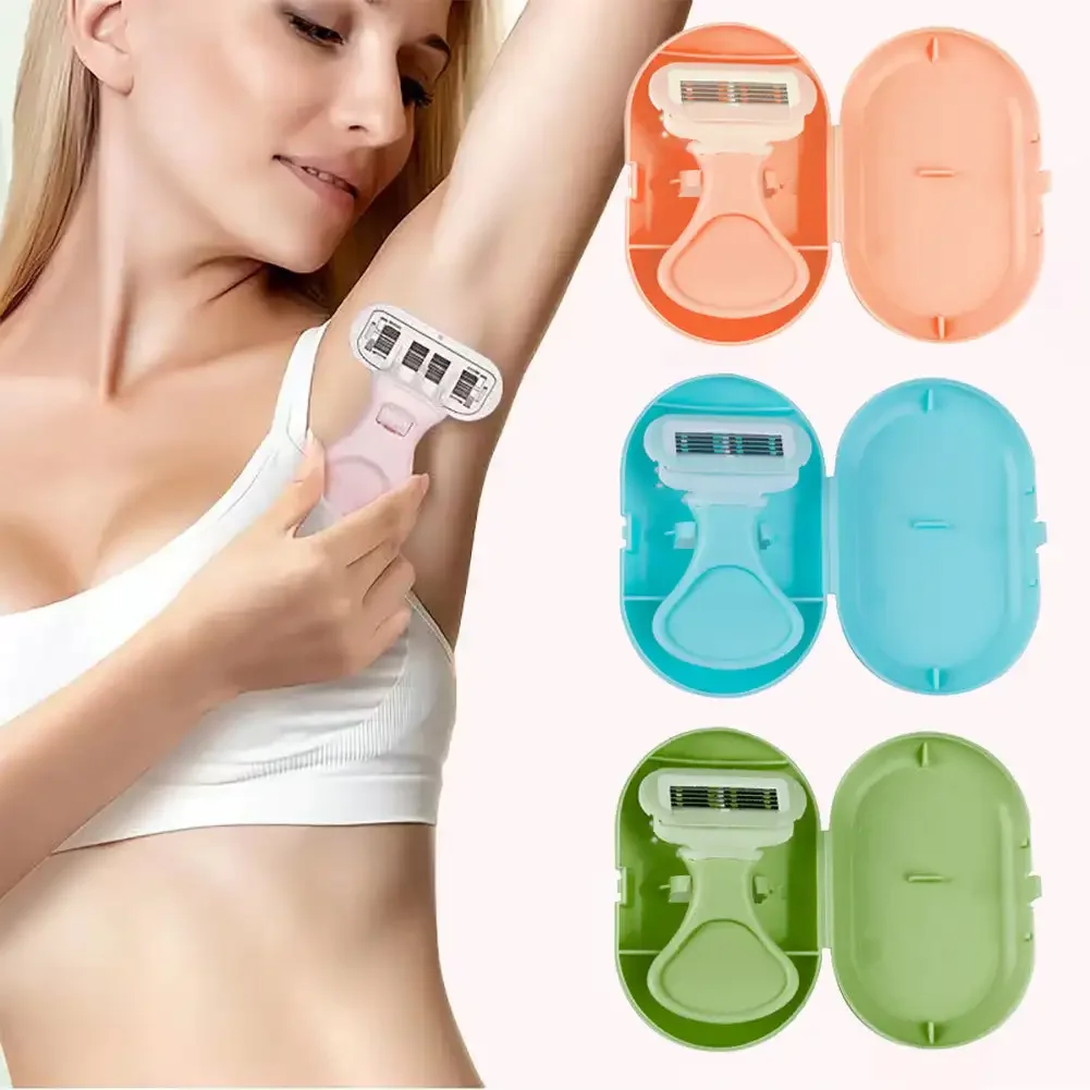 Женская безопасная бритва, 1 шт., ручные лезвия для бритья бороды из нержавеющей стали, волосы на теле B Ikini, бритва для подмышек, бедер, портативная бритва для бритья