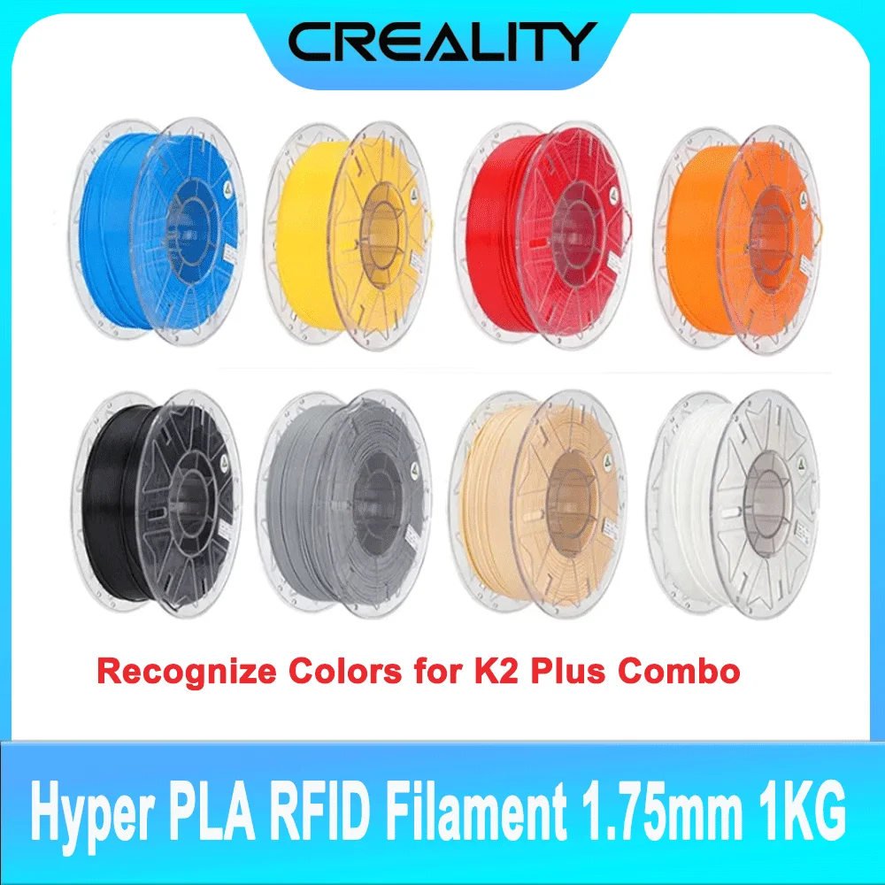 

Creality Hyper PLA RFID Filament 1.75mm 1KG High-speed Printing Rich Colors RFID Tags 3D Printing Filament for K2 Plus Combo