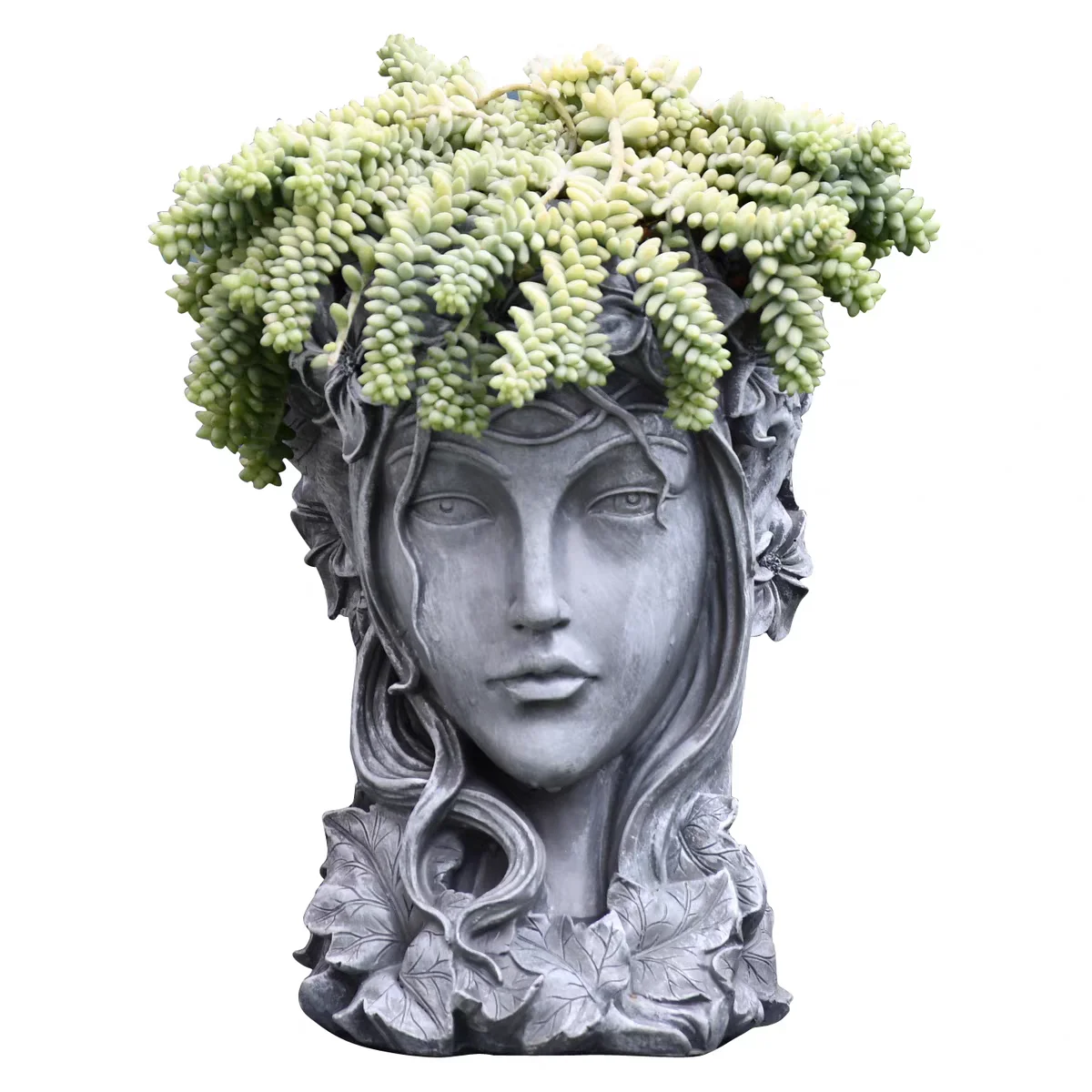 European garden decoration courtyard balcony layout creative goddess mold succulent flower pot Venus sculpture human head orname