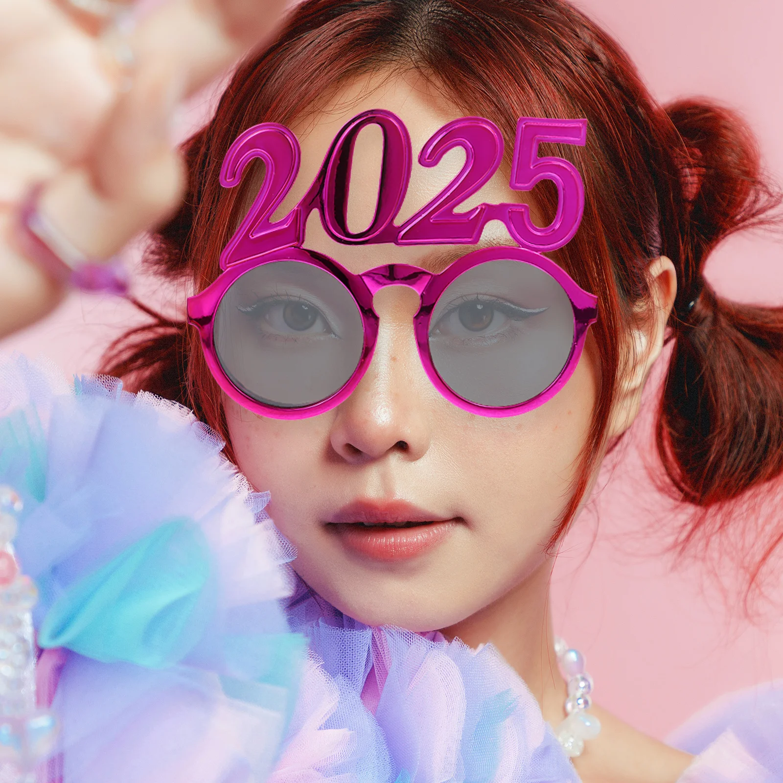 New Year Party Eyeglasses 2025 Number Design Fun Photo Props for Festive Celebration Stage Event Decoration Accessory