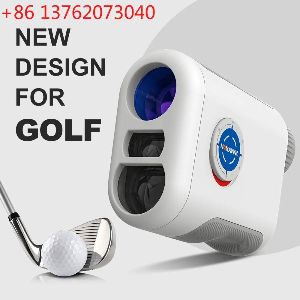 NOHAWK Golf Laser Rangefinder with Slope Switch Flag Locking Vibration and Magnet 6X Magnification and TYPE-C Charge for Golfing