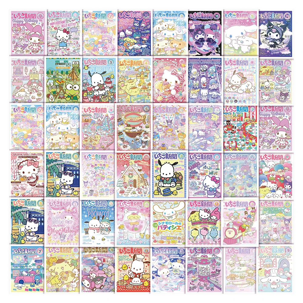 10/30/60PCS Mix Kuromi Melody Kitty Anime Poster Stickers DIY Car Motorcycle Travel Luggage Guitar Laptop Cartoon Kid Sticker