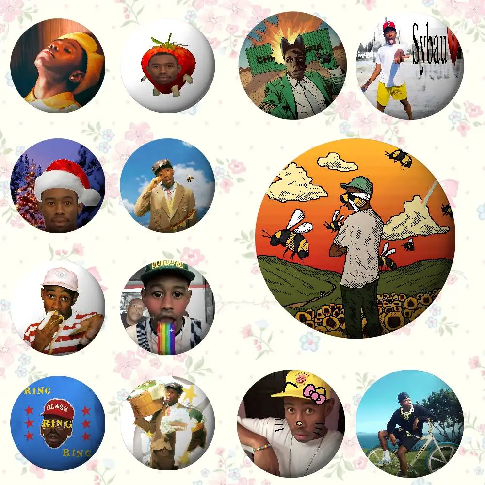 

T-Tyler Funny The C-Creator Brooches Stylish Ornament Pins Exquisite Round Badge Bag Accessories Jewelry Gifts