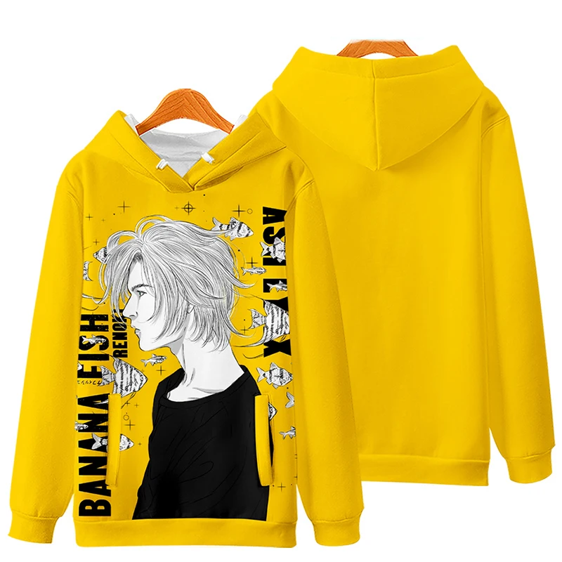 Women Hoodie 2024 New BANANA FISH 3D Print Hoodie Sweatshirts Women/Men Autumn Winter Pullover Harajuku Streetwear Hip hop Hoodi