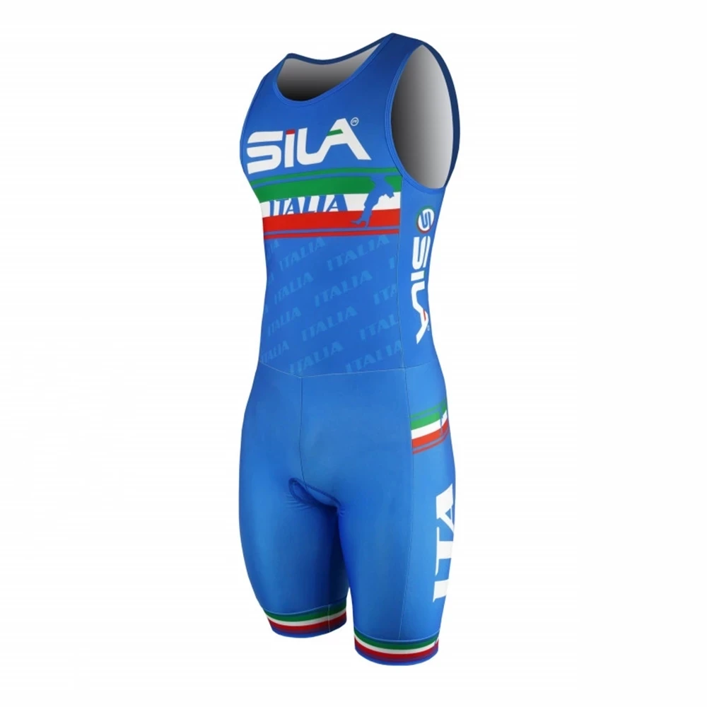 Sila Men's Triathlon Sleeveless Swimming Running Suit / Quick-drying Roller Skating Sportswear Uniform Sets Ciclismo Hombre 2022